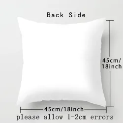 Housse de coussin déco blanche - alphabet anglais noir / fleurs - 45*45 cm