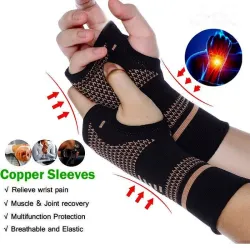 Bracelet professionnel - gant élastique - pression - anti-douleur - fibre de cuivre