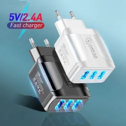 Chargeur 3 ports USB - charge rapide 3.0