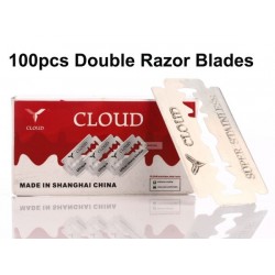 CLOUD - lames de rasoir - double tranchant - acier inoxydable - 100 pièces