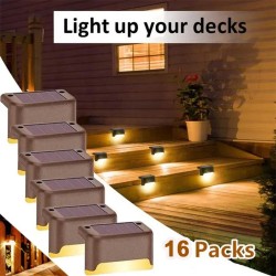 Lampes de terrasse solaires - terrasse - clôture - jardin - étanches - LED