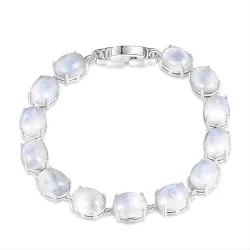 Bracelet élégant - pierre naturelle au clair de lune - argent sterling 925