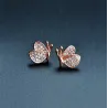 Boucles d'oreilles avec papillons en diamant - argent sterling 925
