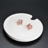 Earrings with diamond butterflies - 925 sterling silverEarrings