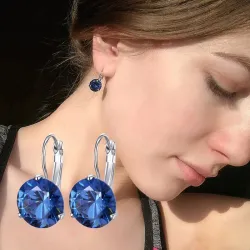 Boucles d'oreilles élégantes - avec zircone cubique