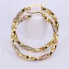 Golden hoop earrings with crystalsEarrings