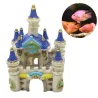 Mini white-blue castle - aquarium decorationDecorations