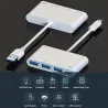 HUB 4 ports - type-C / USB - répartiteur - adaptateur OTG - USB 3.0