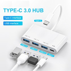 HUB 4 ports - type-C / USB - répartiteur - adaptateur OTG - USB 3.0