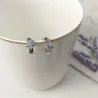 Crystal snowflake - small round silver earringsEarrings