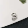 Crystal snowflake - small round silver earringsEarrings