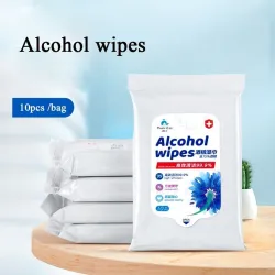 Lingettes humides antibactériennes - 75% d'alcool
