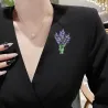 Bouquet de lavande en cristal - broche