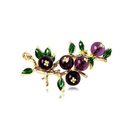 Cristal mûre / rougeberry - broche