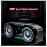 Enceinte Bluetooth - basses puissantes - Radio FM - Carte TF - LED - avec écran