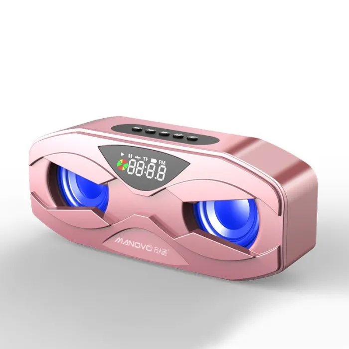 Enceinte Bluetooth - basses puissantes - Radio FM - Carte TF - LED - avec écran