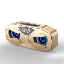 Enceinte Bluetooth - basses puissantes - Radio FM - Carte TF - LED - avec écran