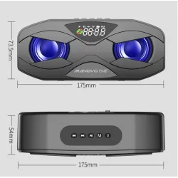 Enceinte Bluetooth - basses puissantes - Radio FM - Carte TF - LED - avec écran