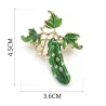 Green crystal cucumber - broochBrooches