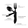 4 in 1 multifunction foldable cutlery - fork - spoon - knife - bottle openerSurvival tools