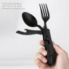 4 in 1 multifunction foldable cutlery - fork - spoon - knife - bottle openerSurvival tools