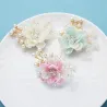 Fleur en cristal avec perles - broche