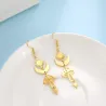 Boucles d'oreilles longues tendance - champignon / étoiles / lune