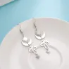 Boucles d'oreilles longues tendance - champignon / étoiles / lune