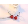 Boucles d'oreilles rondes en argent - avec boule