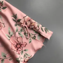 Chemise de nuit florale sexy - mini robe