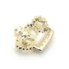 Broche couronne de cristal