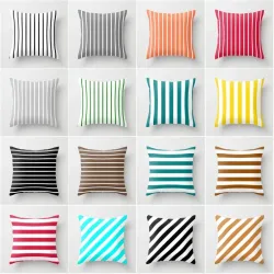 Housse de coussin déco - rayures colorées - 45*45 cm