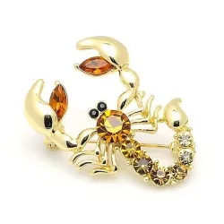 Broche scorpion cristal
