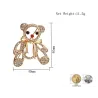 Nounours de Noël en cristal - broche