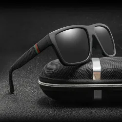 Lunettes de soleil carrées classiques - polarisées - unisexe