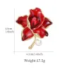 Fleur avec cristal / perle - broche dorée