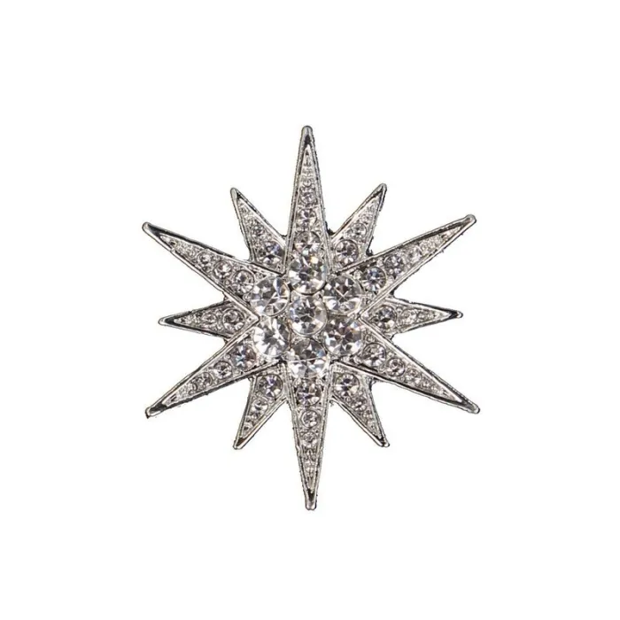 Broche étoile en cristal