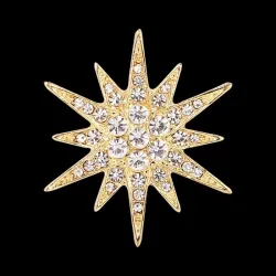 Broche étoile en cristal