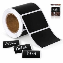 Autocollants multifonctions pour tableau noir - étiquettes pour pots noirs - réutilisables - imperméables - 120 pièces