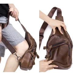 Sac à dos multifonction - sac à bandoulière en cuir