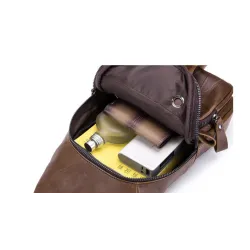 Sac à dos multifonction - sac à bandoulière en cuir