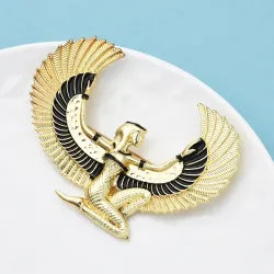 Grande fée d'Egypte - aigle volant - broche dorée
