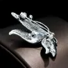 Broche papillon en cristal
