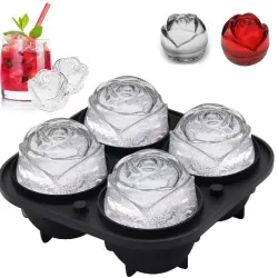 Moule à glaçons - rose / tête de mort / losanges