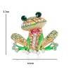 Broche grenouille cristal