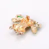 Broche grenouille cristal