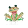 Broche grenouille cristal