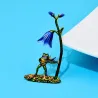 Grenouille jouant du violon / fleur - broche