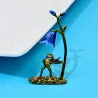 Grenouille jouant du violon / fleur - broche