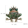 Grenouille couronnée de cristal - broche